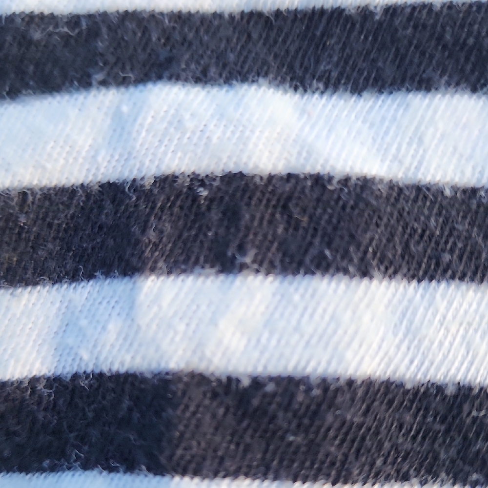 THE GREAT. Black and White Striped Tee Small - Picture 5 of 8